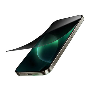 Green Lion 9H Steve Privacy  Full Glass Screen Protector for iPhone 16 Pro Max -  Black