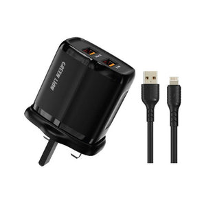 Green Lion 2USB 2.4A USB-lPH data cable 1m