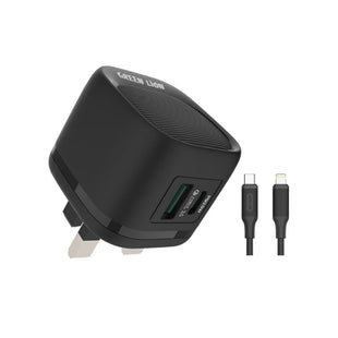 Green Lion PD 20W + QC Wall Charger With Type-C To Lightning Cable