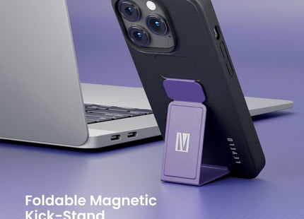 Levelo Leather Grip Case for iPhone 14 Pro ( 6.1" ) - Deep Purple