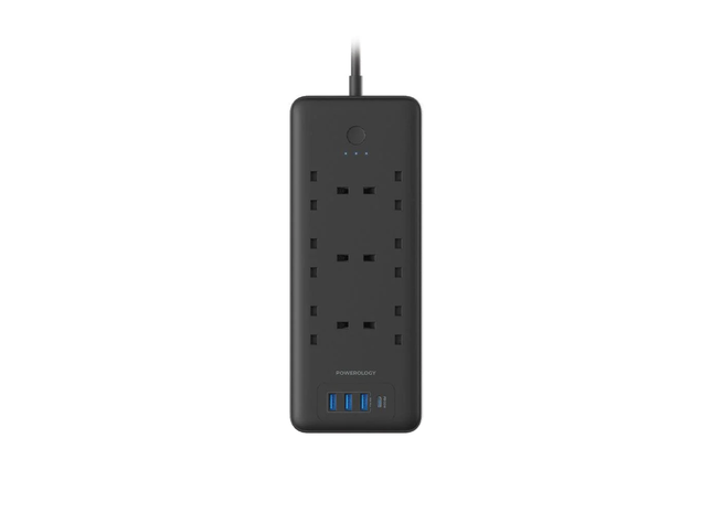 Powerology 6 AC Multi-Port Power Strip 48W