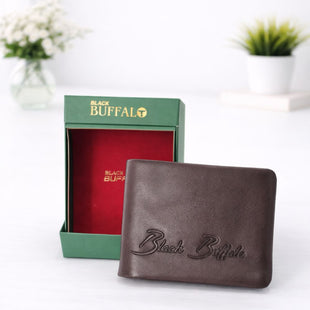 Black Buffalo Signature Genuine Leather Bi-Fold Wallet