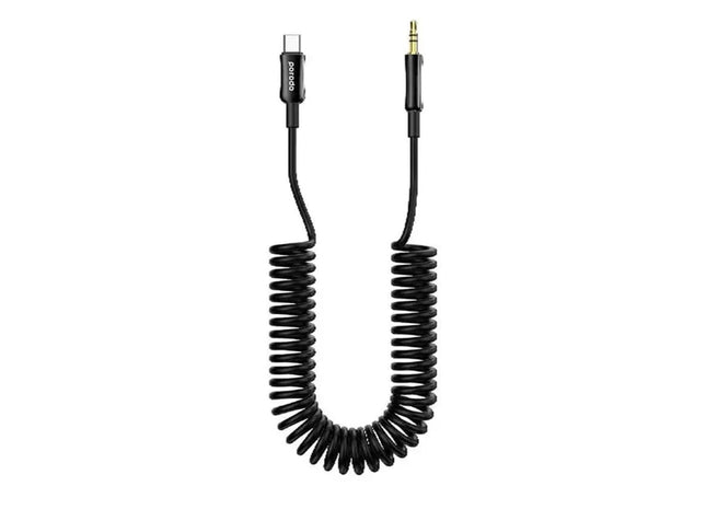 Porodo Type C to AUX Coil Cable 1.2M - Black