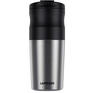 Lepresso Portable Mini Coffee Maker With Grinder and Stainless Steel Mug