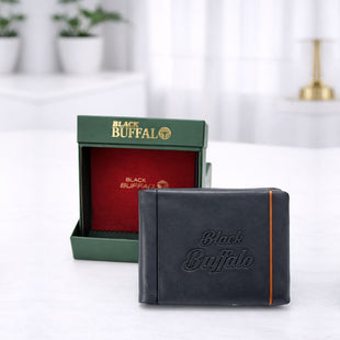 Black Buffalo Premium Leather Bi-fold Wallet