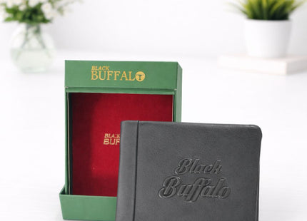 Black Buffalo Elite Genuine Leather Bi-Fold Wallet for Men