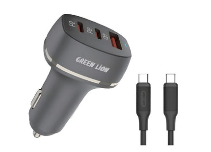Green Lion Dual PD & QC 3.0 50W Car Charger With USB-C To USB-C Cable