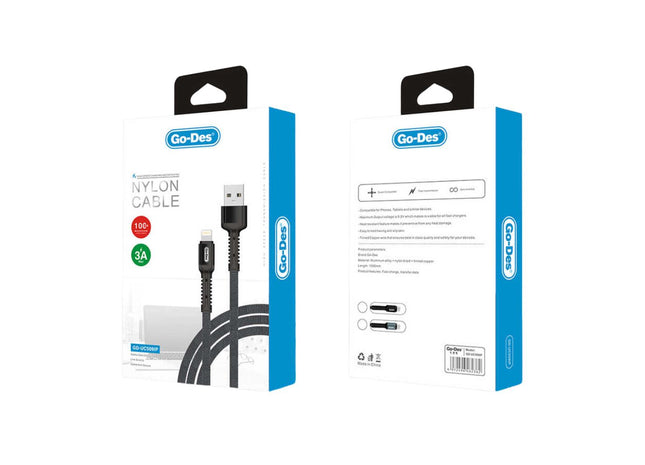 Go-Des Nylon Braided Lightning Cable 1M