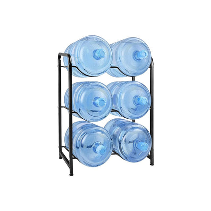 Vertical water bottle storage rack