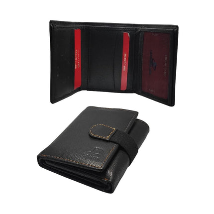 Men’s Leather Wallet With Outer Push Button