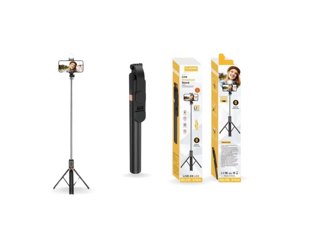 Plokama Live-K9 Selfie Stick with LED