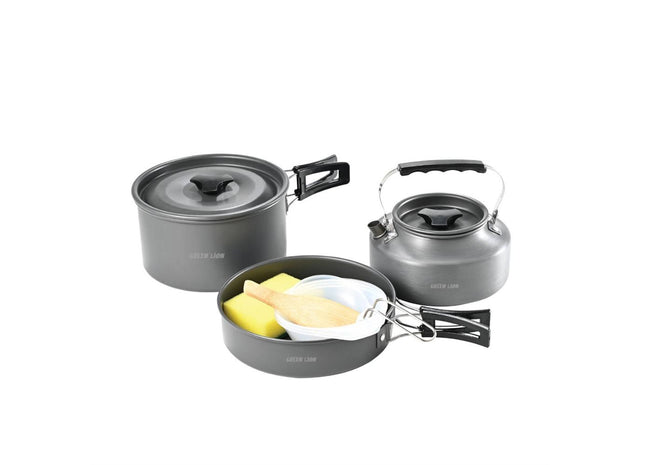 Green Lion 7 IN 1 Camping Cookware - Black
