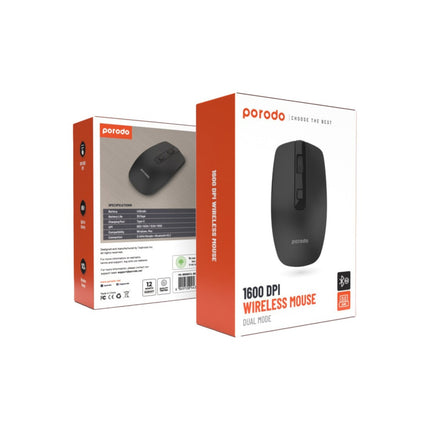 Porodo 2.4G Wireless and Bluetooth Rechargeable Mouse DPI 1600