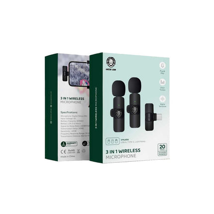 Green Lion 3 in 1 Wireless Microphone