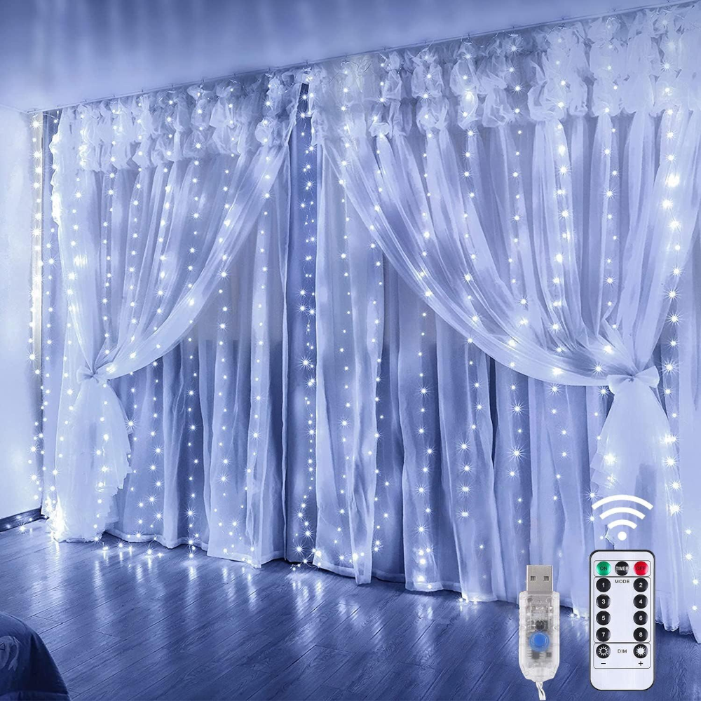 Remote-Controlled LED Curtain Lights – Xpressouq