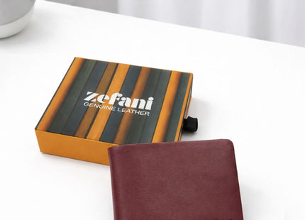 ZEFANI Premium Genuine Leather Bi-Fold Wallet for Men