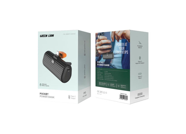 Green Lion 5000mAh Type-C Pocket Power Bank