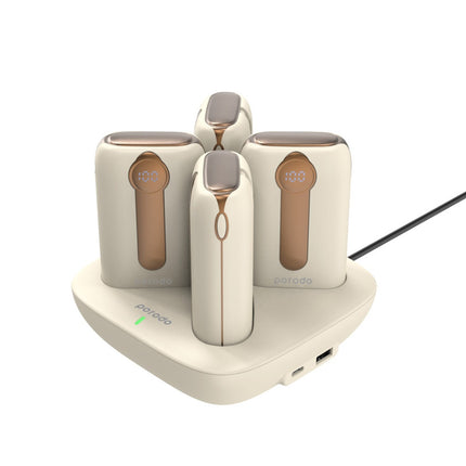 Porodo 10000mAh | 4 Power Bank Station Lightning & Type-C Integrated Cable