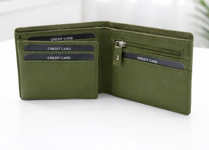 Classic Bi-Fold Wallet with Zipper Coin Pocket
