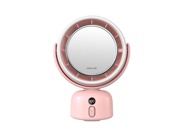 Green Lion Makeup Mirror Fan