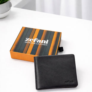 Zefani Genuine Leather Bi-Fold Wallet for Men
