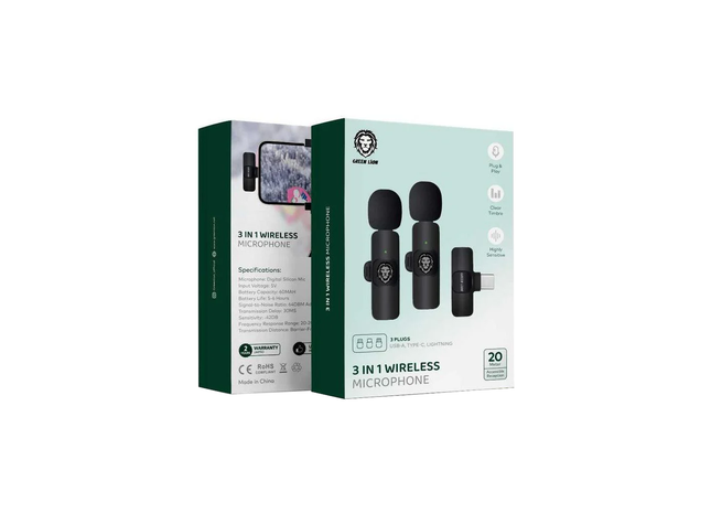 Green Lion 3 in 1 Wireless Microphone