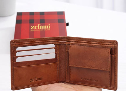 Zefani Classic Bifold Genuine Leather Wallet
