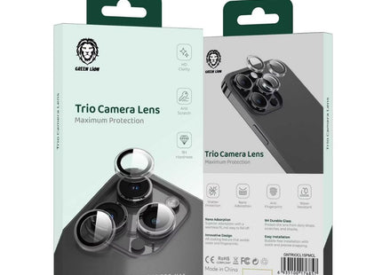 Green Lion Trio Camera Lens for iPhone 15 Pro / iPhone 15 Pro Max -Clear