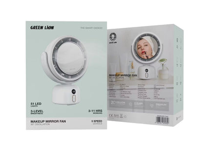 Green Lion Makeup Mirror Fan