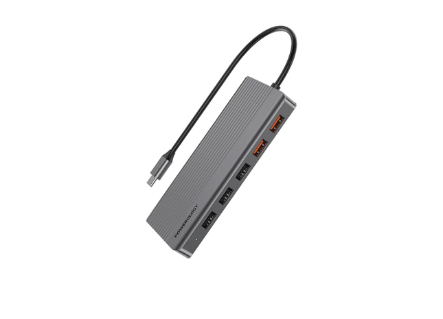 Powerology 12 in 1 - Hdmi & DP 4K Usb-C Hub