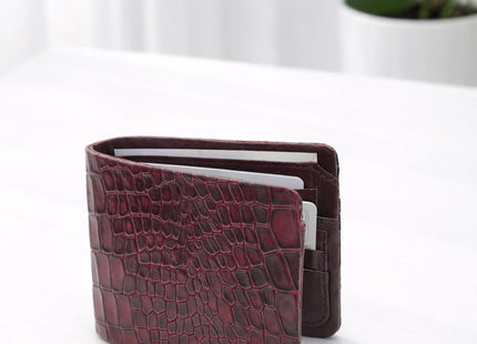Zefani Premium Croc Texture Genuine Leather Bi-Fold Wallet for Men