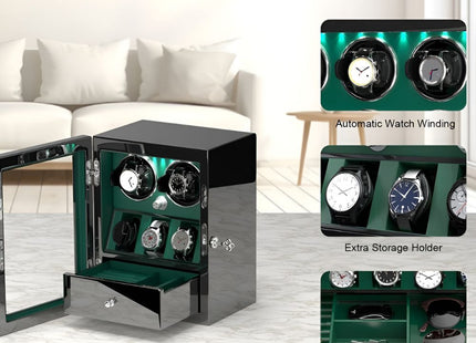 3-in-1 Watch Winder, Watch Box & Jewelry Organizer - YR22C-023