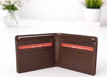 ZEFANI Premium Genuine Leather Bi-Fold Wallet for Men