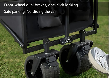 Folding Wagon Portable Outdoor Camping Cart - Black