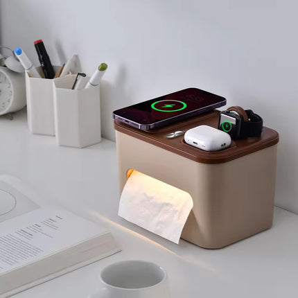 Tissue Holder with 3 in 1 Fast Charging Station