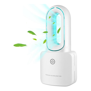 Bladeless Desk Fan with LED Lights