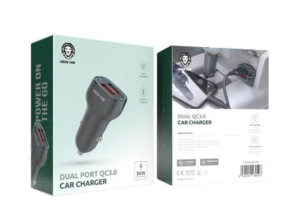 Green Lion Dual Port QC3.0 Car Charger