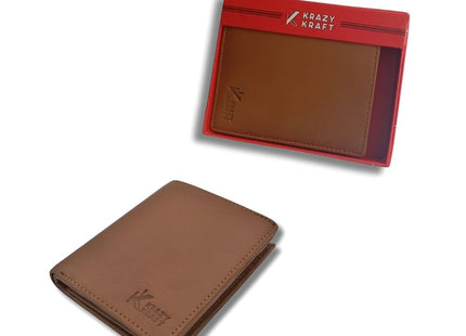 KRAZY KRAFT GT-009 Premium Vertical Leather Wallet