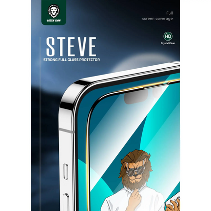 Green Lion 9H Steve Glass Strong Full Screen Protector for iPhone 13/13 pro/ 14 ( 6.1" ) - Clear