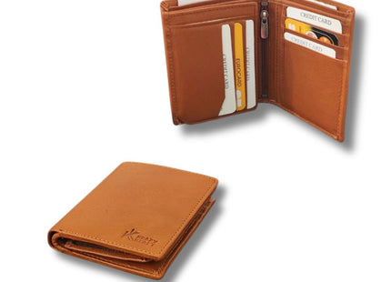 Compact leather wallet
