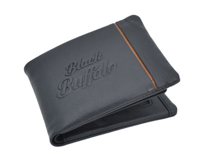 Black Buffalo Premium Leather Bi-fold Wallet
