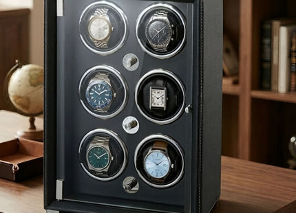 Premium 6-Slot Automatic Watch Winder Box