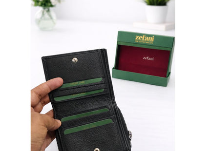 Zefani Genuine Leather Zip Wallet
