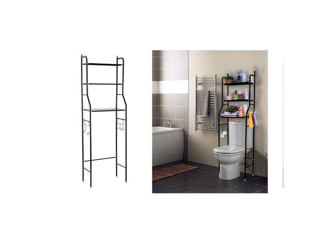 3 Tier Bathroom Rack – Black - Xpressouq