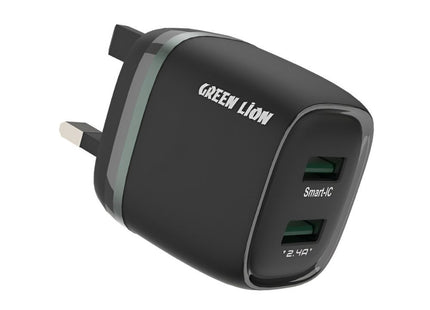 Green Lion Dual USB 12W Wall Charger With USB-A To USB-C Cable EU