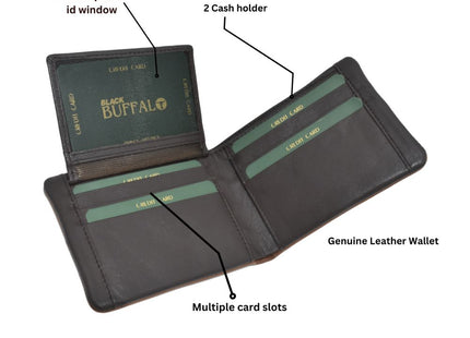 Black Buffalo Genuine Leather Wallet