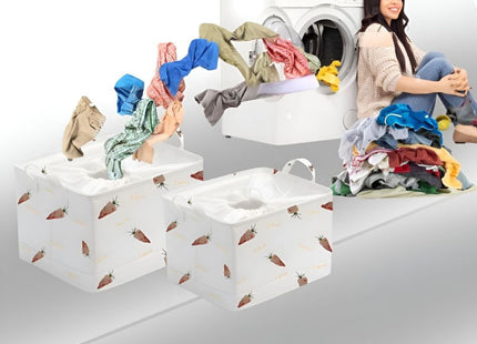 Dirty clothes storage fabric folding loundry basket