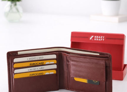 KRAZY KRAFT GT-003 Premium Men’s Leather Wallet