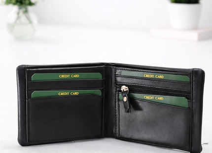 Black Buffalo Elite Genuine Leather Bi-Fold Wallet for Men