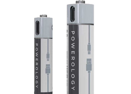 Powerology USB Rechargeable Lithium-ION AAA Battery 4pcs/pack